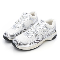 Chanel Sneakers_silver