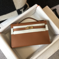 HERMES mini kelly pouchette_brown