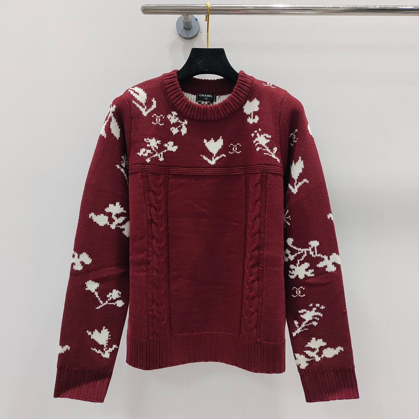 Chanel Sweater_wine