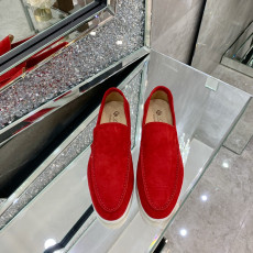 Loro Piana Summer Walk Loafers Suede_Red