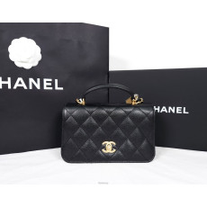 CHANEL Leather Hand Bag_black